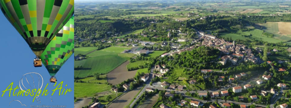 Le Tarn et Lautrec vu en montgolfière