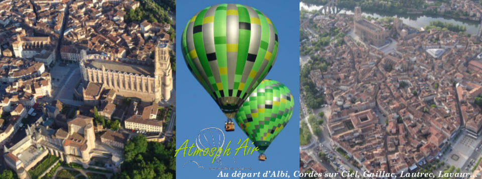 Albi et La Cité Épiscopale vu en montgolfière