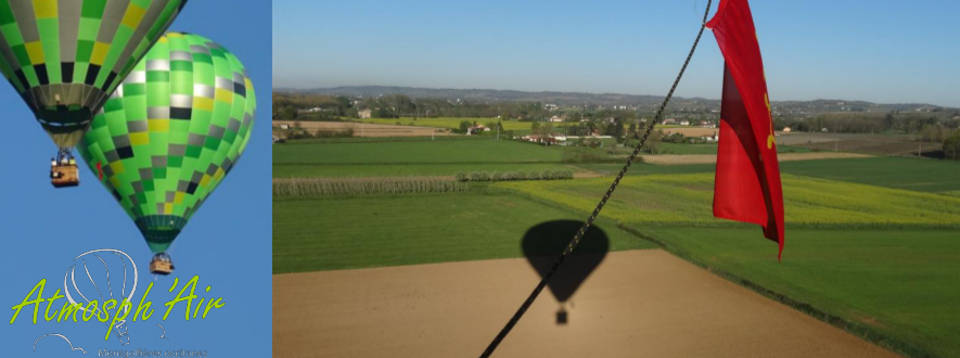 Ombre de la montgolfière dans le Tarn