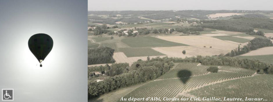 Survol du vignoble de Gaillac en montgolfière