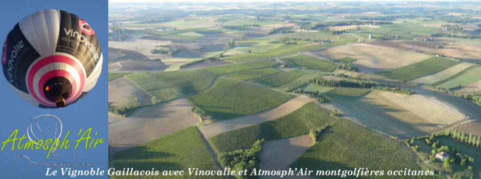 montgolfière Vinovalie dans le vignoble de Gaillac