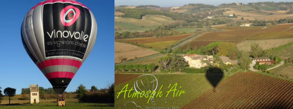 La montgolfière Vinovalie dans le vignoble de Lisle sur Tarn La montgolfière Vinovalie dans le vignoble de Lisle sur Tarn