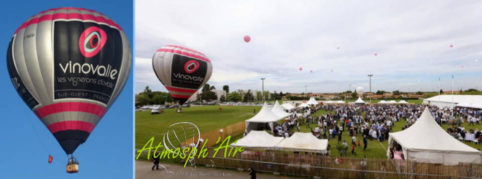 Montgolfière Vinovalie à la Garden Party du Colomiers Rugby 