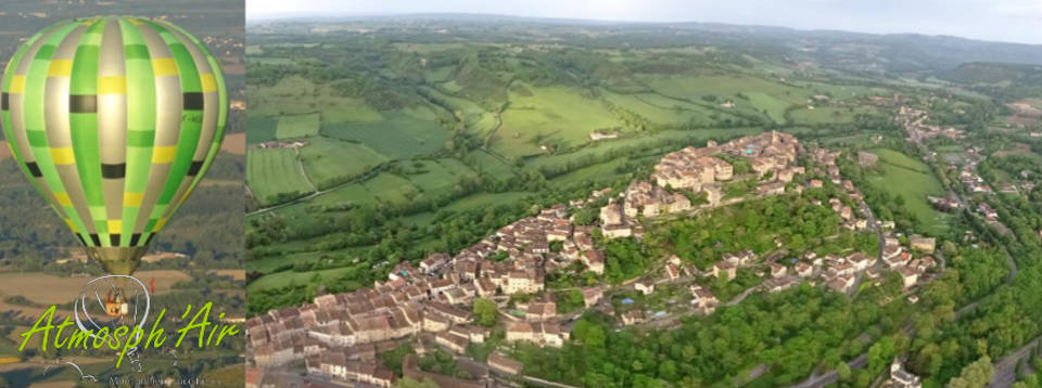 Cordes sur Ciel, Bastide Albigeoise en montgolfière