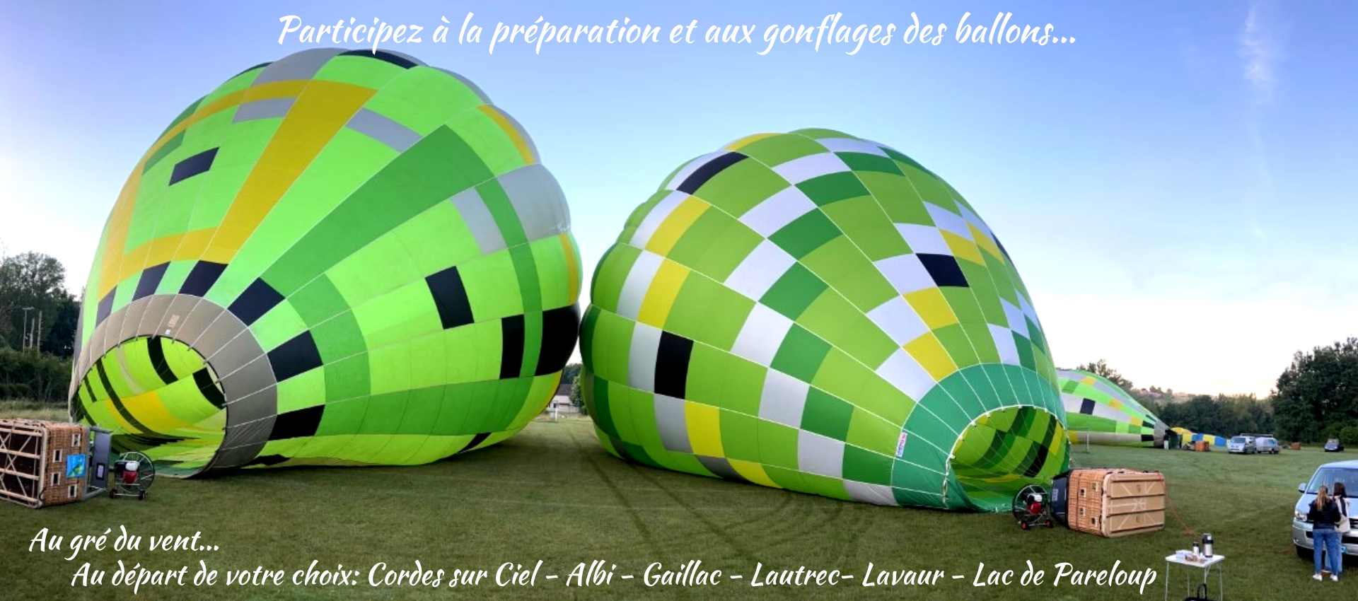 déroulement de l'activité d'un vol en montgolfière