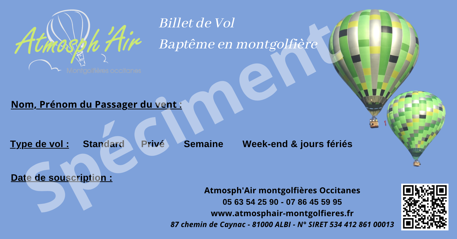 Validité billet de vol Atmosph'Air