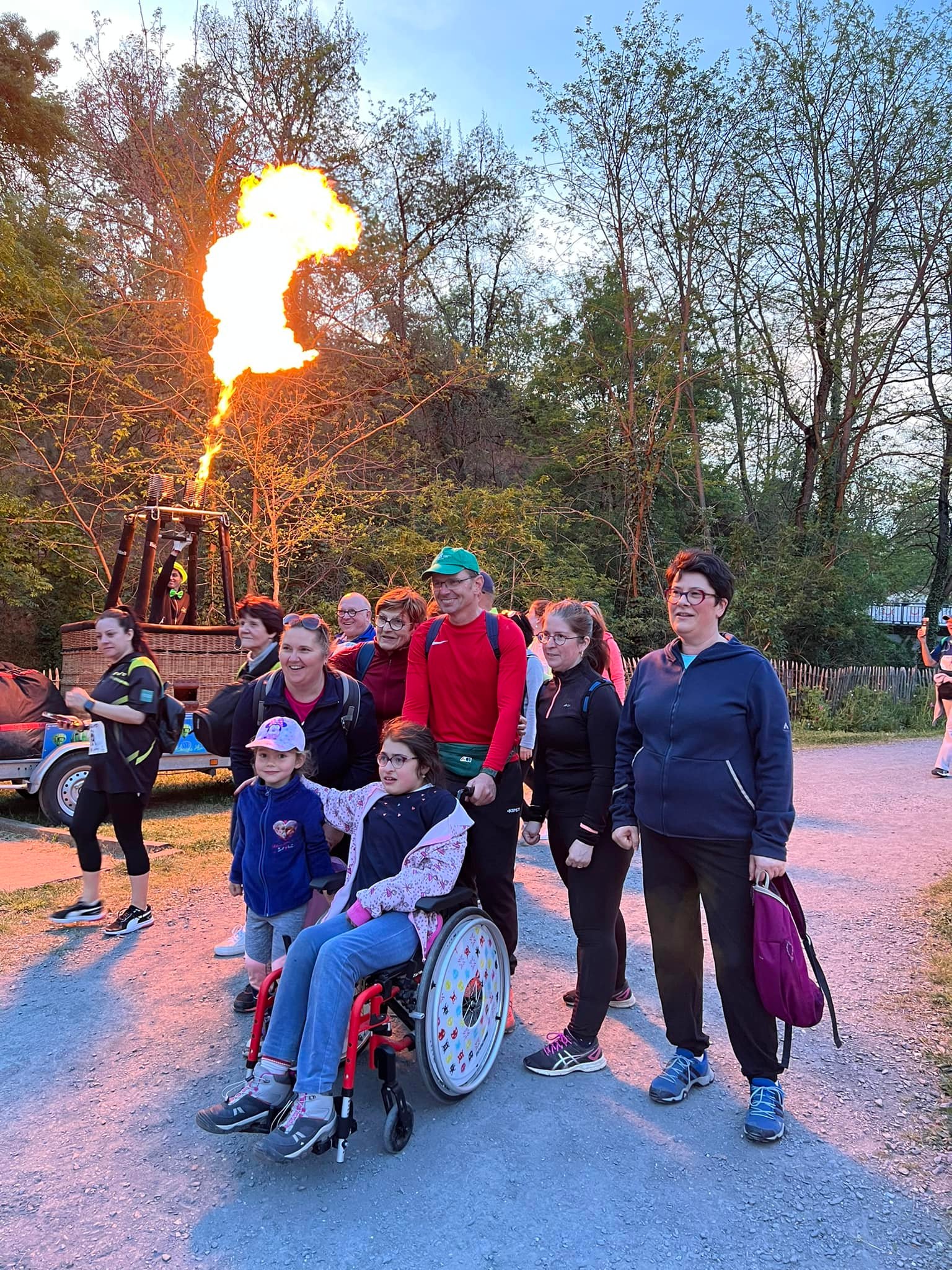 Montgolfière sur la course solidaire Albi Run