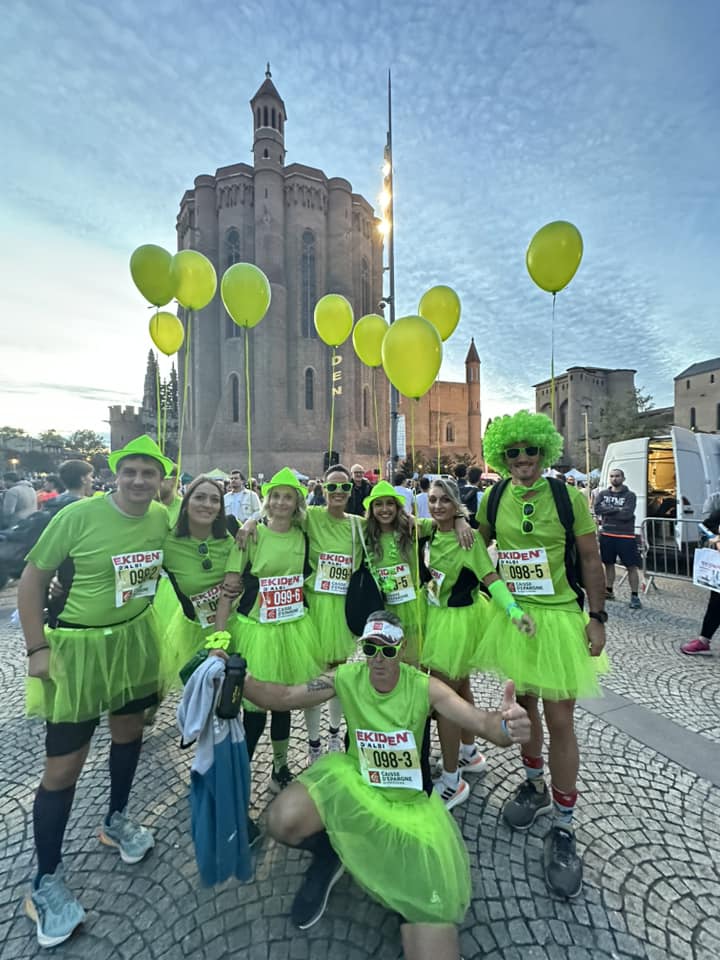 l'équipe Atmosph'Air montgolfière à l'Ekiden d'Albi