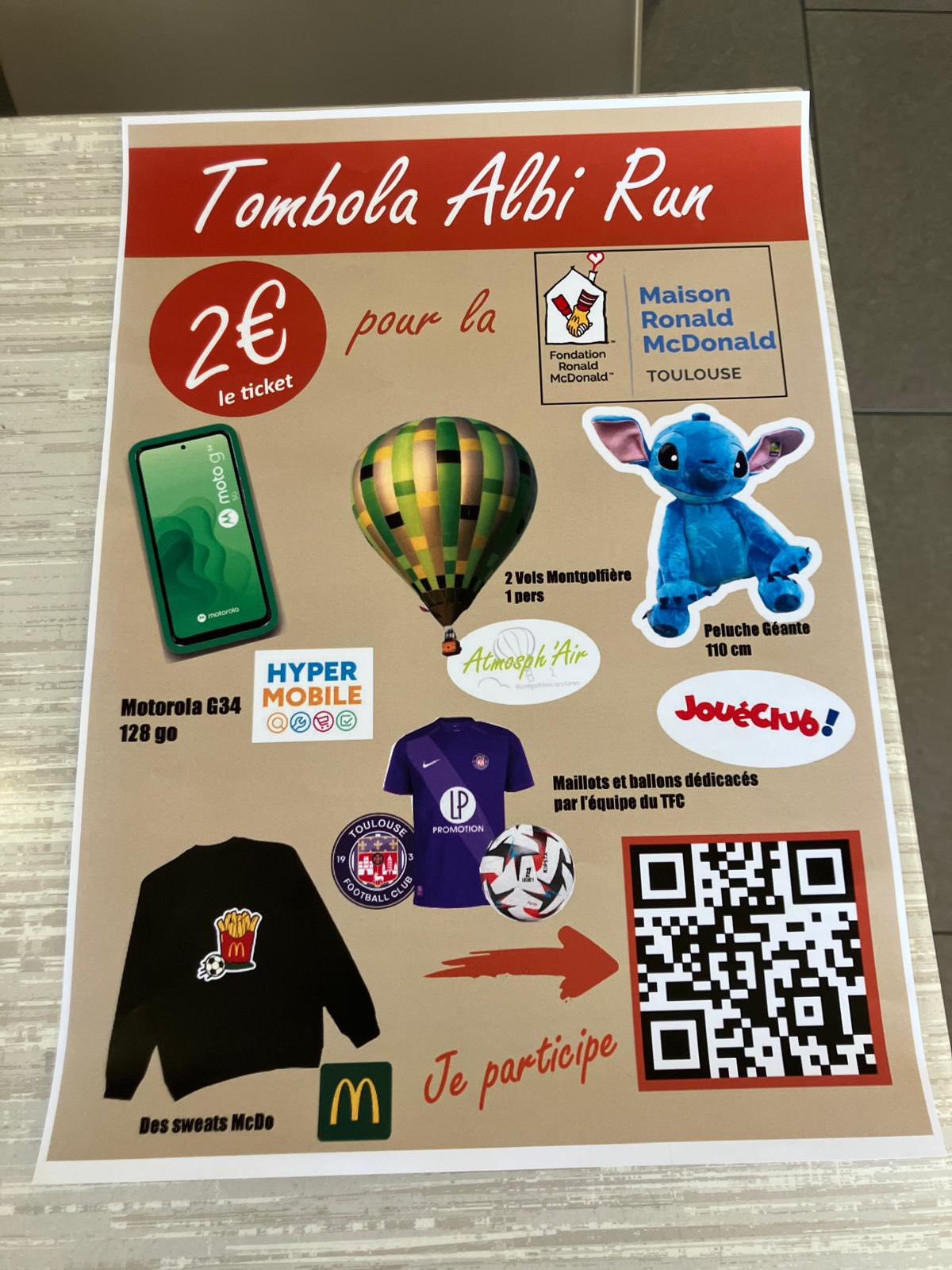 Atmosph'Ait tombola Albi Run