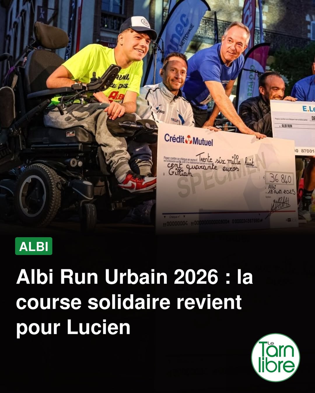 Remise du billet de vol en montgolfière Albi Run