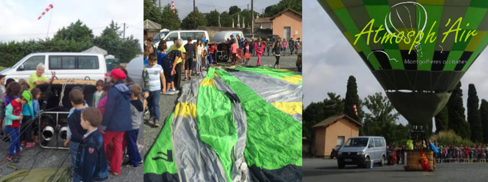 Atelier pédagogique sur l'air et le vent et la montgolfière