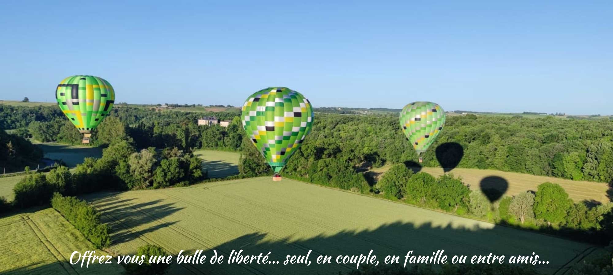Trio de montgolfières Atmosph'Air