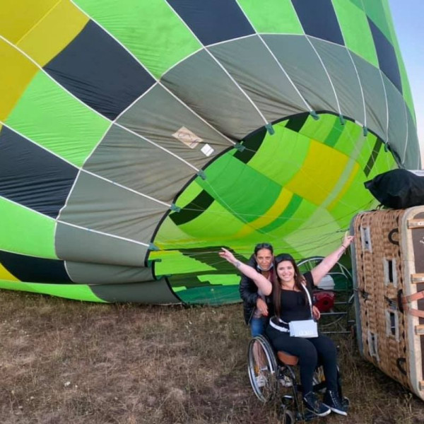 Personne en situation de handicap qui a effectué son vol en montgolfière