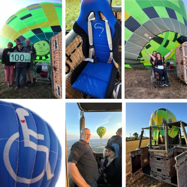 Montgolfière accessible avec porte et siège baquet à proximité de Toulouse - Région Occitanie