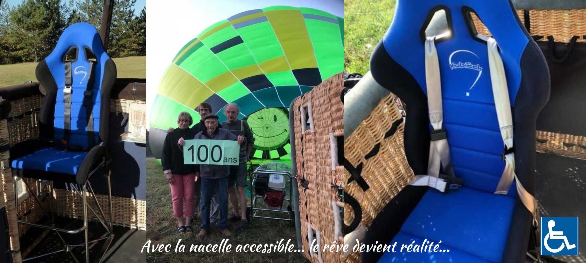 Montgolfière accessible pour les personnes à mobilité réduite et ou handicapés