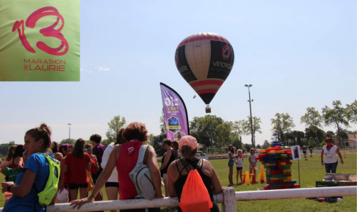 Atmosph’Air anime “Le Marathon de Laurie” à Cadalen avec la montgolfière Vinovalie